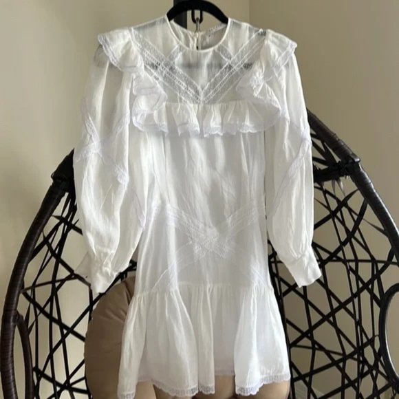 Sandro Belem Ruffle & Braid-Trim Short Dress - Picture 6 of 10